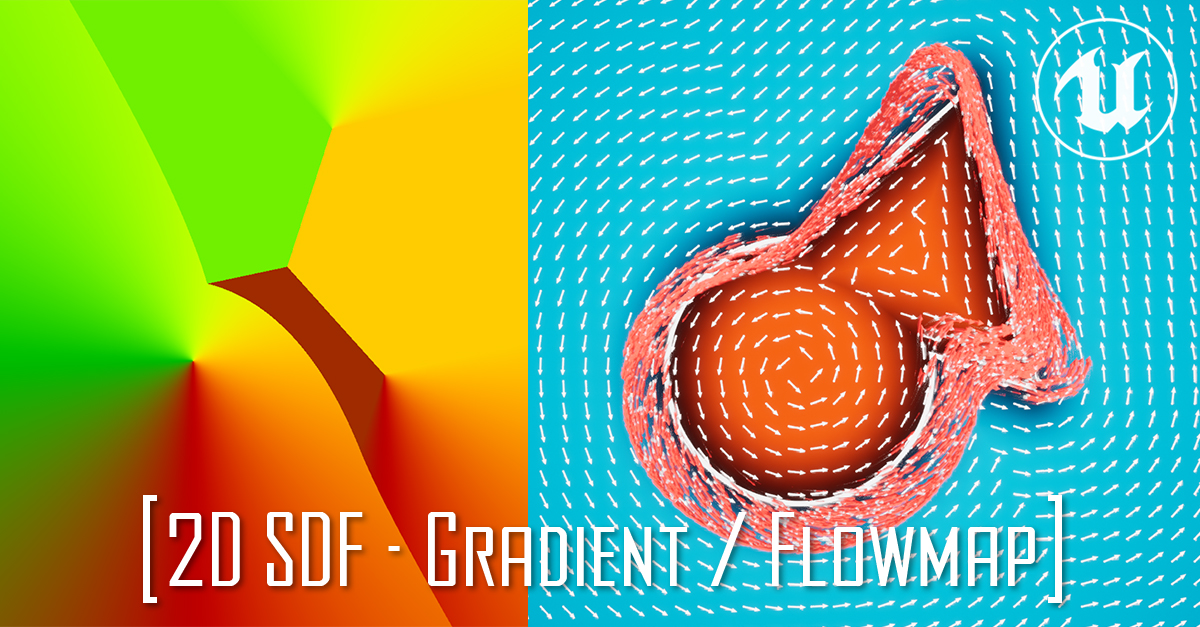 2D SDF – Gradient/Flowmap and AA technique – Material Function Library